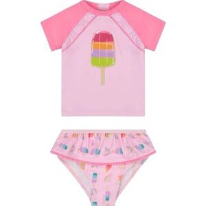 Size 6Y - Andy & Evan Pink Popsicle Swim Rashguard Set - Two Piece Swimsuit NWT